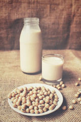 Soy milk with beans