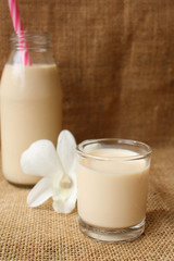 Soy milk with beans