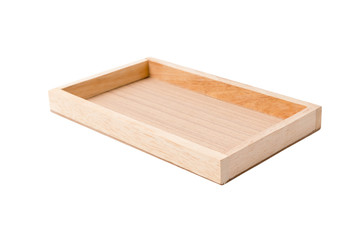 small empty wooden crate isolated on white