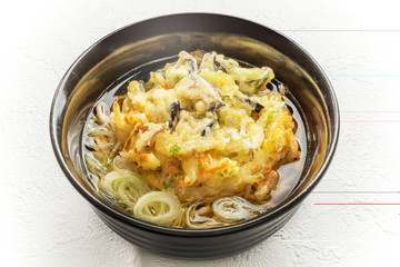 よくある天ぷらそば　 Tempura udon Japanese foods of prawns