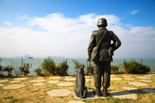 A statue of a soldier in Kinmen, Taiwan