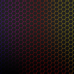 Black pattern with hexagons