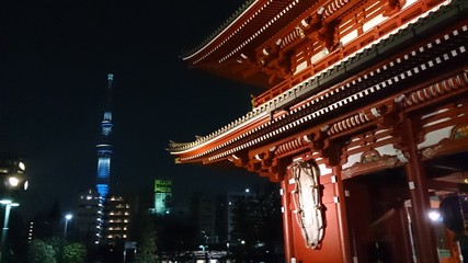 Fototapeta na wymiar Asakusa Senso-Ji at Night