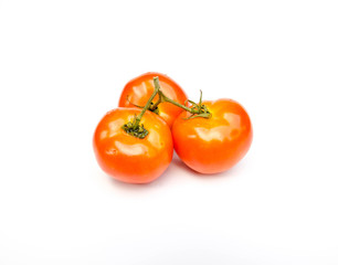 Tomatoes isolated on white background
