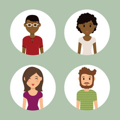 Young people cartoons