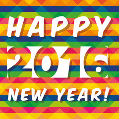 Happy new year colorful card