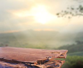 Table Top And Blur Nature of Background