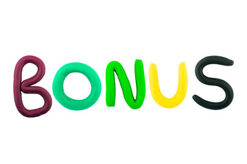 bonus,clay on white background