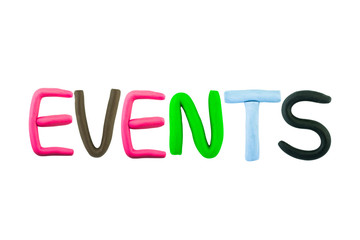 events,clay on white background