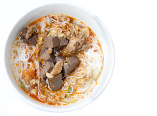  famous food of northern Thailand,on white background