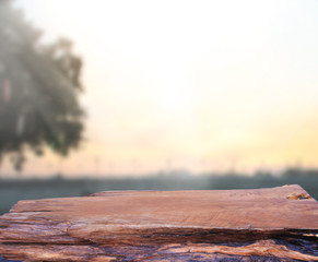 Table Top And Blur Nature of Background