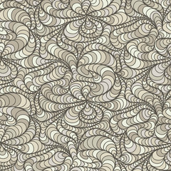 Vector wave background of doodle drawn lines