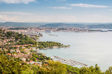Fototapeta na wymiar Panorama of Trieste, Italy