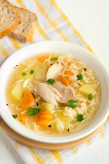 Chicken soup with noodles
