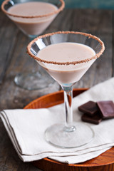 Chocolate martini coctail