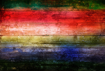 pannello di legno arcobaleno