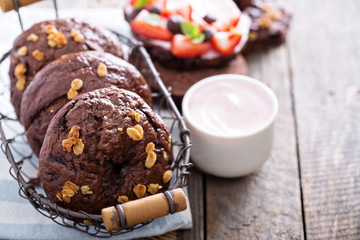 Chocolate homemade bagels