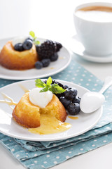 White chocolate lava cake