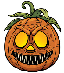 Vector illustration of Halloween pumpkin