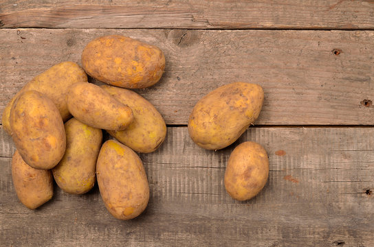 Fresh organic potatoes