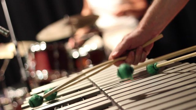 Xilophone player hands