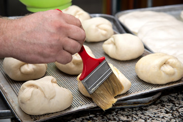 Preparation of bakery snacks