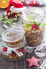 Homemade granola as present