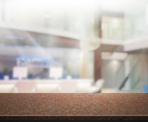 Table Top And Blur Office Background
