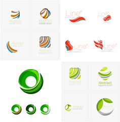Universal abstract geometric shapes - business emblems