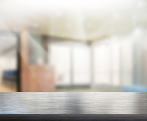 Table Top And Blur Office Background