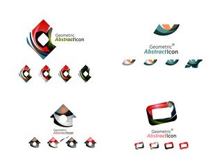 Universal abstract geometric shapes - business emblems