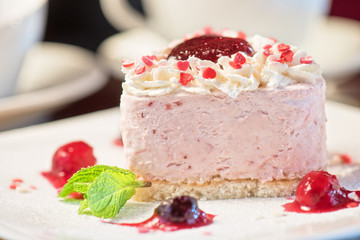 heart-shaped valentine cake