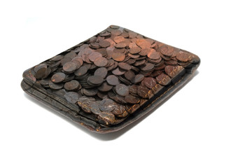 Double exposure of wallet and money