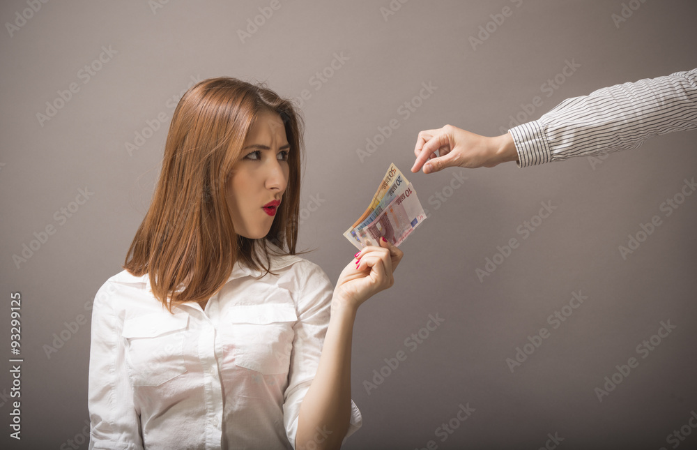 Wall mural upset woman gesturing 