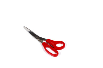 Red handled scissors