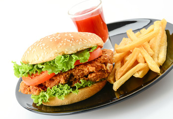 crispy chicken burger