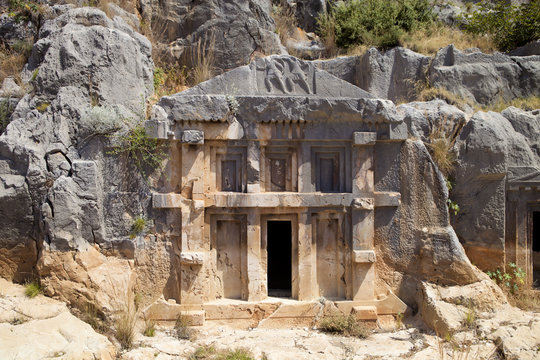 rock tombs of Demre Myra, Turkey