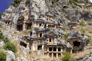 rock tombs of Demre Myra, Turkey