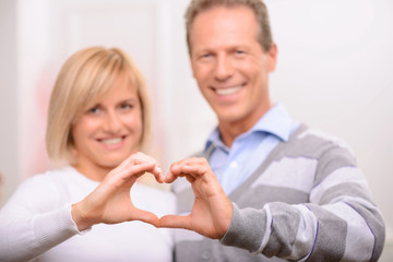 Agreeable couple celebrating St Valentine day 