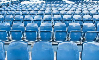 Fototapeta premium Stadium blue seats