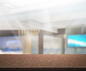 Table Top And Blur Office Background