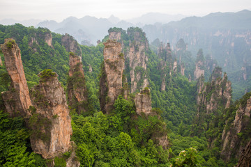 Fototapeta na wymiar Mountain landscape of Zhangjiajie national park,China