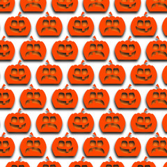 Pumpkin pattern illustration on white background