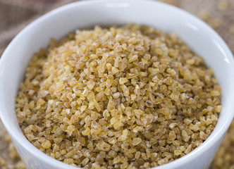Portion of raw Bulgur