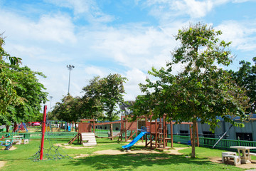 Fototapeta na wymiar Playground on public park