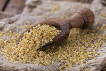 Portion of raw Bulgur