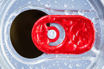  red open can and drops