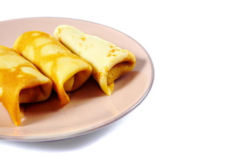 rolled pancakes