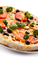 Pizza on white background 