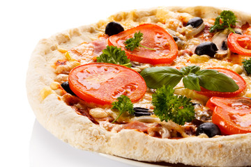 Pizza on white background 